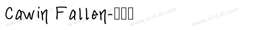 Cawin Fallen字体转换